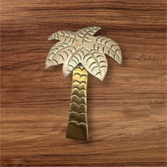 Jewelry - Vintage Sterling Silver Palm Tree Brooch | Mixed Metal
